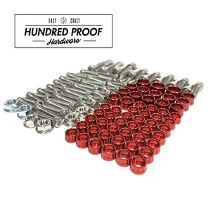HUNDRED PROOF HARDWARE K20a K24 K Series Engine Bolt Kit Honda Acura [Red] - Bild 1 von 2