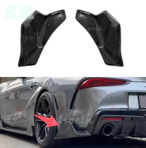Real Carbon Rear Bumper Both Side Lip Spoiler For Toyota Supra A90 A91 2019-2025 - Picture 1 of 8