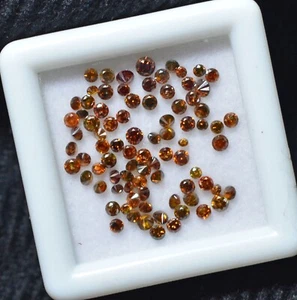 2 Ct Natural Red Diamond  Round Cut Faceted VS-SI Clarity Loose Diamonds 1¢-2¢Ea - Picture 1 of 5