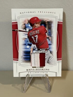 2020 National Treasures Jersey Relic Parallel /25 Rhys Hoskins #64 Phillies NT - Image 1 of 2