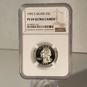 1995 S Silver 25c Of 69 Ultra Cameo - Picture 1 of 4
