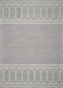 9' X 12' Grey Hand Tufted Geometric Indoor Area Rug - Picture 1 of 4