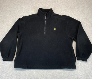 VINTAGE Hartwell Viasport Mens Pullover XLarger Black Quarter Zip Long Sleeve - Picture 1 of 13