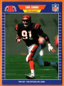 CARL ZANDER (CINCINCINNATI BENGALS) 1989 PRO SET TARJETA DE FÚTBOL AMERICANO - Imagen 1 de 1
