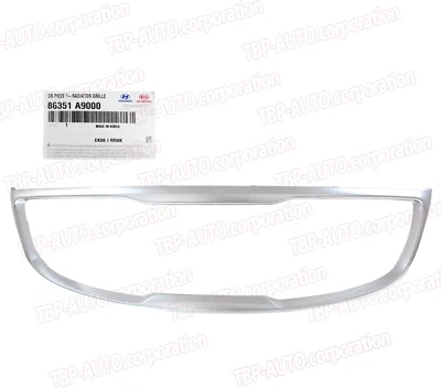 Radiador surround cromado grade fabricante de equipamento original ® para 2015-18 Kia Sedona 86351A9000 - Imagem 1 de 2