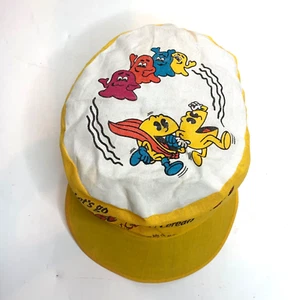 VTG Pac Man Painters Cap Hat 1982 Bally Midway Premium Cereal Ghost Chompin - Picture 1 of 4