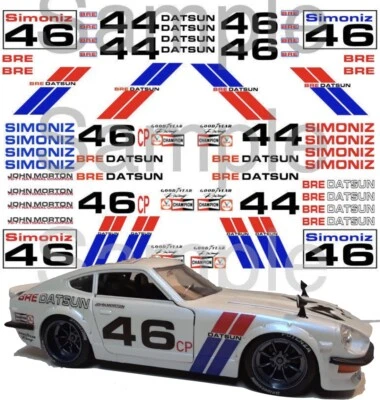 CALCOMANÍAS DE TOBOGÁN DE AGUA 1:24 Bre Datsun para coches modelo:   Foto 1 de 4