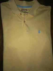 Mens Izod Advantage Polo Performance Natural Stretch Short Sleeve Polo Shirt LG - Picture 1 of 2