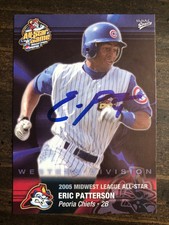 2005 Midwest League All Star Eric Patterson RC Auto Signed Autograph Cubs 