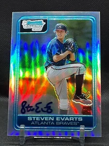 STEVEN EVARTS 2006 BOWMAN CHROME DRAFT REFRACTOR AUTO ROOKIE #432/500 BRAVES - Picture 1 of 1