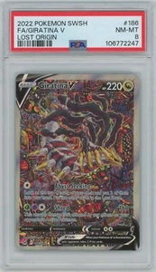 Pokemon 2022 Giratina V 186/196 Alt Art Lost Origin PSA 8 - Picture 1 of 2
