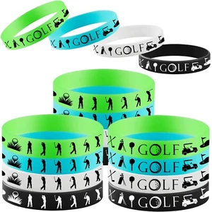48PCS Golf Rubber Bracelets Silicone Wristbands Party Supplies -Sport Themed ... - Picture 1 of 6
