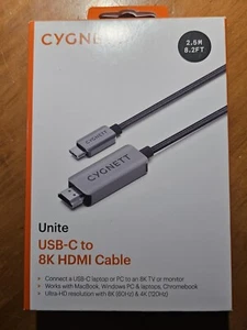 Cygnett Unite USB-C to 8K HDMI Cable NEW in Box RRP $50 - Picture 1 of 2