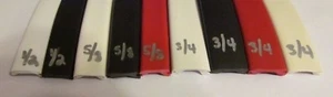 SAMPLES White Black RV Trailer 1/2" 5/8" 3/4" Vinyl Insert Flexible Screw Cover - Bild 1 von 10
