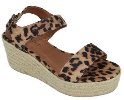 Sandálias anabela femininas City Classified biqueira aberta plataforma alpargatas chita LUTHOR - Imagem 1 de 3