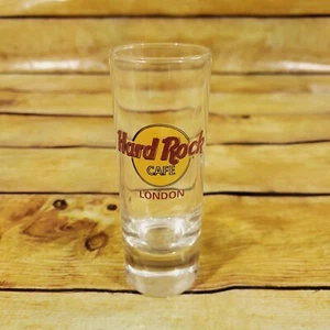 Hard Rock Cafe London Schnapsglas roter Schriftzug 4" hoch - Bild 1 von 3