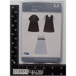 QUICKKUTZ DIE CUT & EMBOSSING 4X4 DRESSES CLOTHES OUTFITS SCHOOL GIRL #2660 - Picture 1 of 2