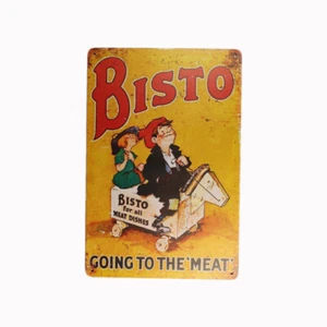 Tin Sign BISTO MEAT Sprint Drink Bar Whisky Rustic Look - Picture 1 of 1