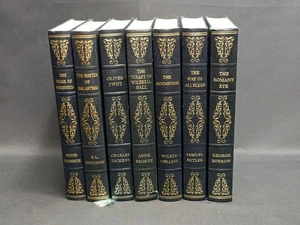 Heron Books Collection Heritage Collection Leather Covers 7 Books Oliver Twist - Imagen 1 de 17