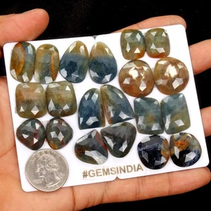 10 Pair Lot Natural Sapphire Untreated/Unheated Rose Checker Cut Loose Gemstones - Picture 1 of 5