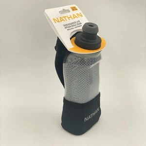 Nathan QuickSqueeze Lite Insulated 12 oz Handheld Water Bottle Silver / Black - Picture 1 of 19