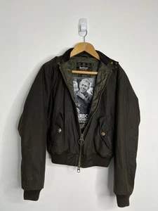 Chaqueta Comerciante Barbour X Steve McQueen Para Hombres Pequeña Marrón Cera Motociclista Bombardero - Imagen 1 de 12