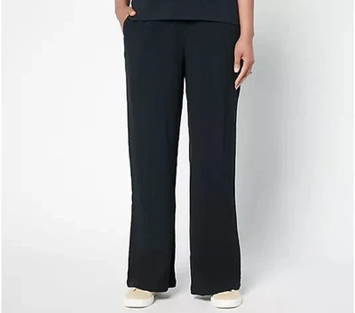 Pantalones Peace Love World Boheme Algodón Gasa con Bordado Negro Pequeño L A691384 Foto 1 de 2