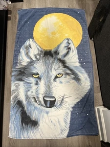 Wolf Moon großes Strandtuch 64x38 - Bild 1 von 5