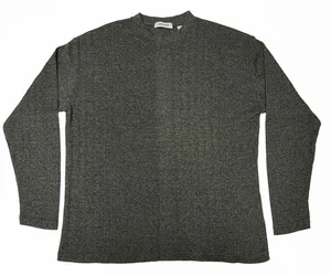 PIERRE CARDIN Crew Neck Sweater, Rib Knit, Long Sleeve, Gray, Men's Size M - Picture 1 of 7