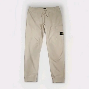 Stone Island Cotton Fleece Jogger Sweatpants- Beige Size XXL - Picture 1 of 7