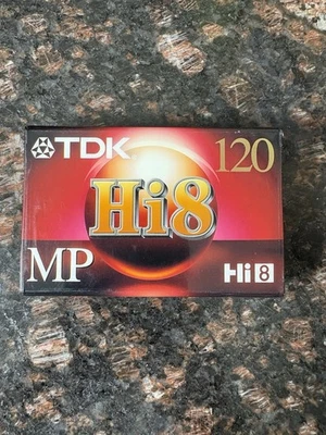 TDK Hi8 120 MP Video Cassette - Black (P6-120H8MP) Brand new - Imagem 1 de 4
