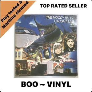 The Moody Blues Caught Live +5  Double Vinyl LP - EX / VG+ Condition - Picture 1 of 8