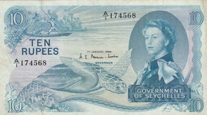 10 Rupees - Elisabeth II - Seychelles - 1968 - Série A/I - Picture 1 of 2