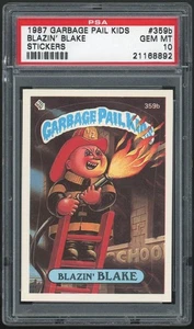1987 Topps Garbage Pail Kids 9th Series #359b Blazin' Blake PSA 10 GEM MINT Os9 - Picture 1 of 2