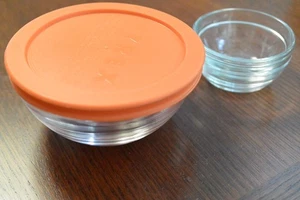 Set Of 5 nesting + 2 Duralex Clear Glass Meal Prep Stackable Bowls 4.75"-2.5" - Picture 1 of 7