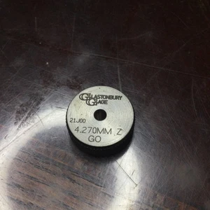 Glastonbury Messgerät Klasse Z 4,270 mm einfache glatte Bohrung RINGLEHRE (RT34) - Bild 1 von 3