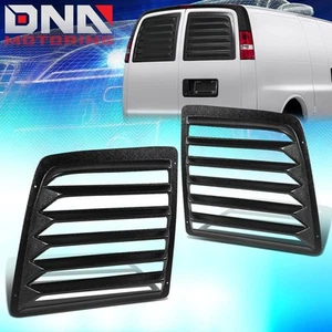 Par de persianas de ventana trasera para camioneta Chevy Express GMC SAVANA 1500 2500 1997-2017 - Imagen 1 de 6