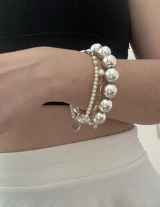 Tiffany Co Silver 925 Hardwear 10mm Bead Ball Bracelet 8” Long Fits Up To 7.5” - Picture 1 of 11