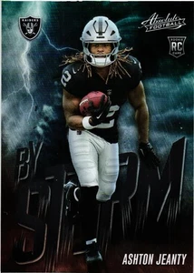 2025 ABSOLUTE PANINI BY STORM # 1 ASHTON JEANTY RC ROOKIE INSERT RAIDERS - Picture 1 of 2