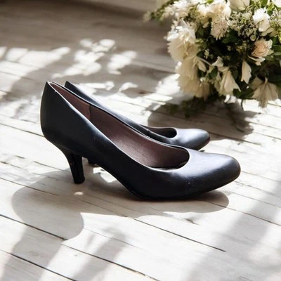 LifeStride мягкая система черный котенок каблук насосы размер 6,5 | комфорт туфли - Изображение 1 из 4