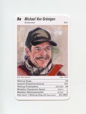 #SP.148 MICHAEL VON GRUNIGEN Switzerland SKI ALPIN SUI vs AUT Game Card RARE