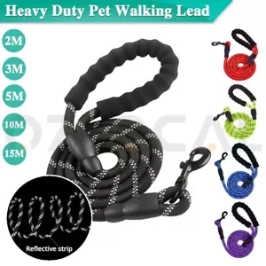2/3/5/10/15M Padded Handle Dog Pet Puppy Training Obedience Recall Lead Leash AU - Picture 1 of 17