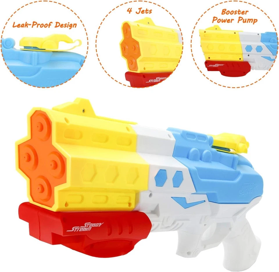 Wasserpistole Water Gun Pump 10m Reichweite Spielzeug Kinder Erwachsene 1200 ml - Bild 1 von 4