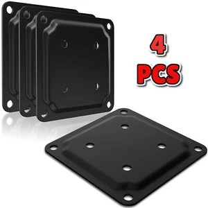 4 Stück 4 Zoll x 4 Zoll Holzpfosten Basis Klammern für Terrassenzaun Veranda Unterstützung Pulverbeschichtet - Bild 1 von 6