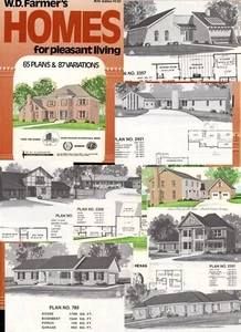 FARMERS CO. #40 VINTAGE MCM MODERN HOUSE PLANS 1960-70S ATOMIC RANCH MID CENTURY - Picture 1 of 1