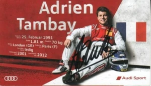 Adrien Tambay Autographed Photo Card Swedish Race Car Driver - Picture 1 of 1