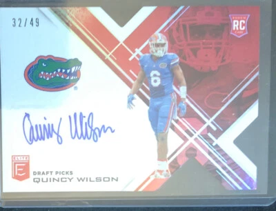 2017 Panini Elite Draft Picks Football RC Autograph AUTO #226 Quincy Wilson /49 - Image 1 of 2