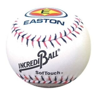 New Easton Incrediball Softouch One Dozen Baseballs 9 Inch White SYNTHETIC