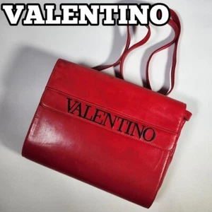 Authentic VALENTINO Red leather Shoulder Wallet body Bag Excellent Condition - Picture 1 of 13