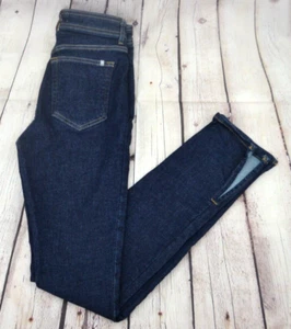 Pantalones de mezclilla para mujer EVERLANE The Way altos ajustados dobladillo dividido TALLA 25 REG lavado oscuro - Imagen 1 de 9